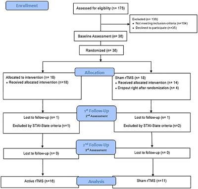 The Effects of Repetitive Transcranial Magnetic Stimulation on Anxiety in Patients With Moderate to Severe Traumatic Brain Injury: A Post-hoc Analysis of a Randomized Clinical Trial